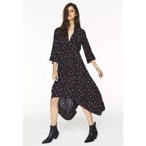 BA&SH Lilia V-Neck Floral Midi Dress